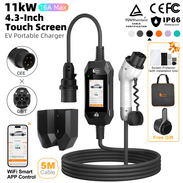 Зарядка для електромобіля Feyree 11кВт 16A, 3 фази GB/T