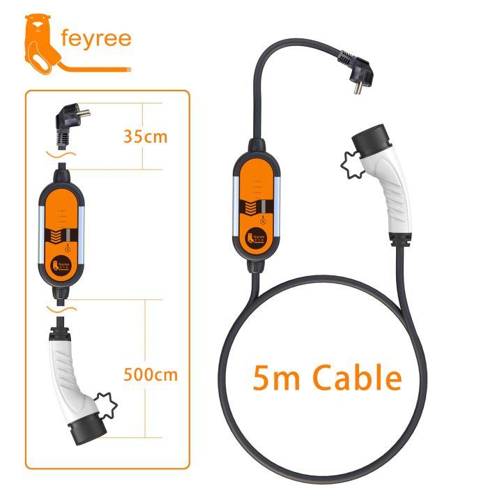 Зарядка для електромобіля Feyree 3.5кВт 16A Type2