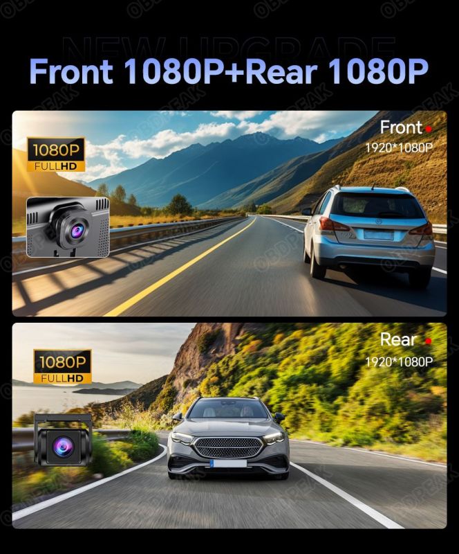 Авто екран OBDPEAK K60 11' відеореєстратор 4/64ГБ Android 14