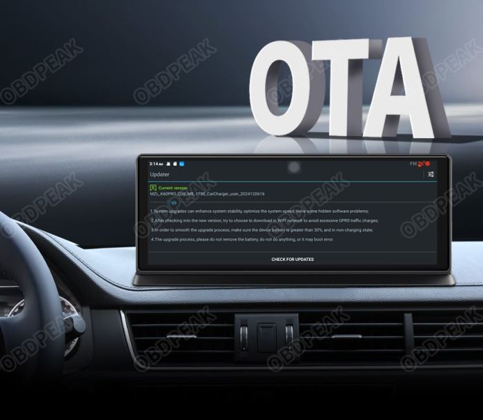 Авто екран OBDPEAK K60 11' відеореєстратор 4/64ГБ Android 14