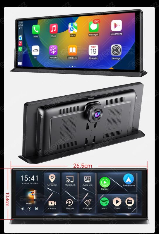 Авто екран OBDPEAK K60 11' відеореєстратор 4/64ГБ Android 14