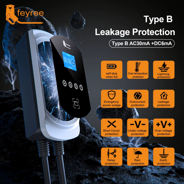 Зарядна станція для електромобіля Feyree 7кВт 32A GB/T