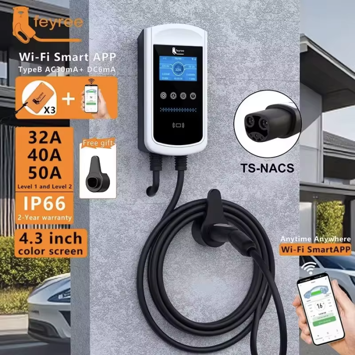 Зарядна станція для електромобіля Feyree 12кВт 50A Tesla