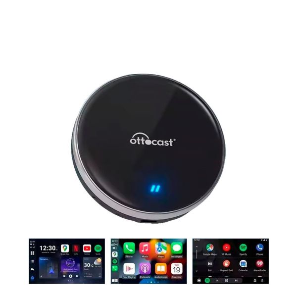 Ottocast P3 Lite авто приставка с Android 12 через CarPlay, YouTube