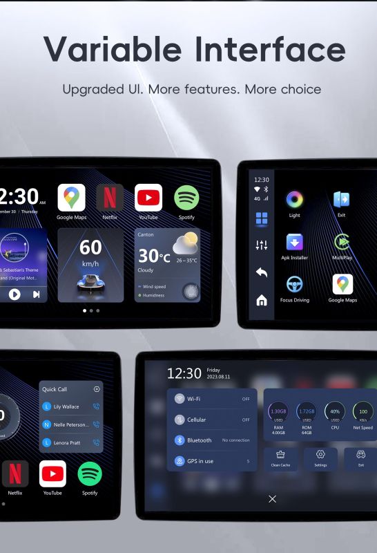 Ottocast P3 Lite авто приставка с Android 12 через CarPlay, YouTube