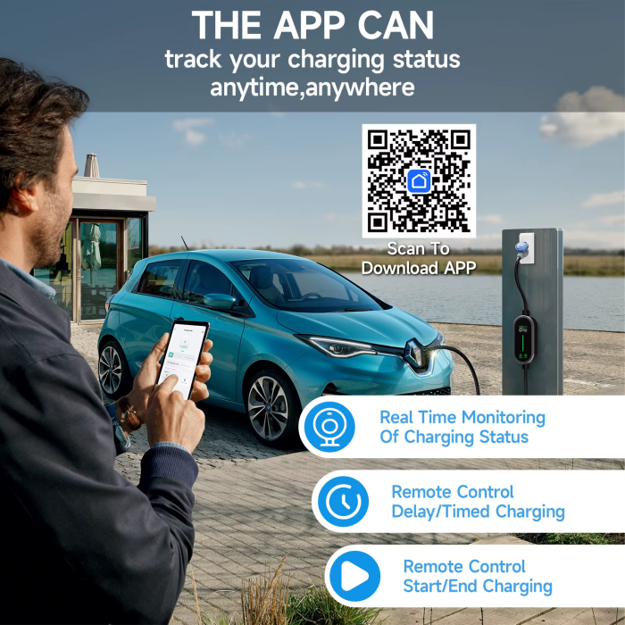Зарядное устройство для электромобиля Afyeev 7 кВт 32A GB/T с Wi-Fi и APP
