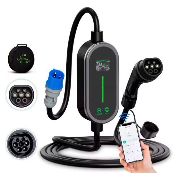 Зарядка для електромобіля Afyeev 7кВт 32A, Type2 Wi-Fi, APP Bluetooth Control