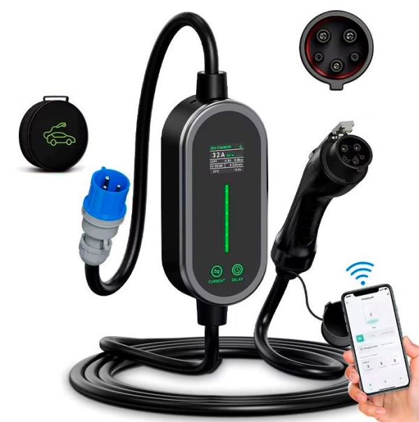 Зарядка для електромобіля  Afyeev 7кВт 32A, Type1, Wi-Fi APP Bluetooth Control